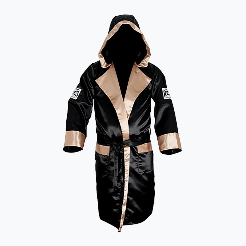 Boxerský župan  Cleto Reyes Satin Boxing Hoodie black/gold 2
