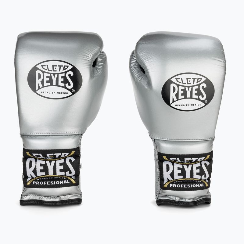 Boxerské rukavice Cleto Reyes Lace Up Sparring silver 2