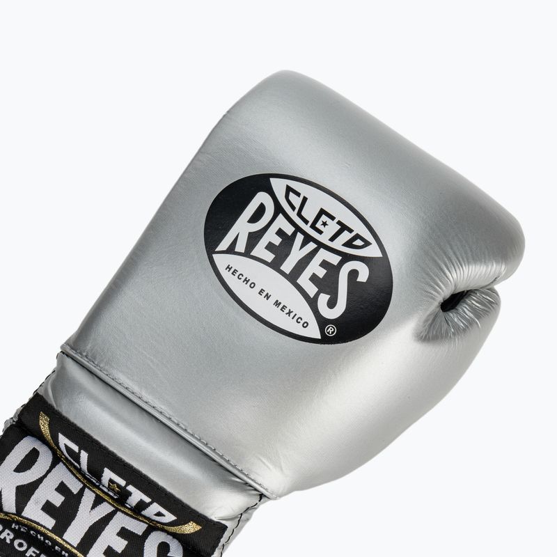 Boxerské rukavice Cleto Reyes Lace Up Sparring silver 5