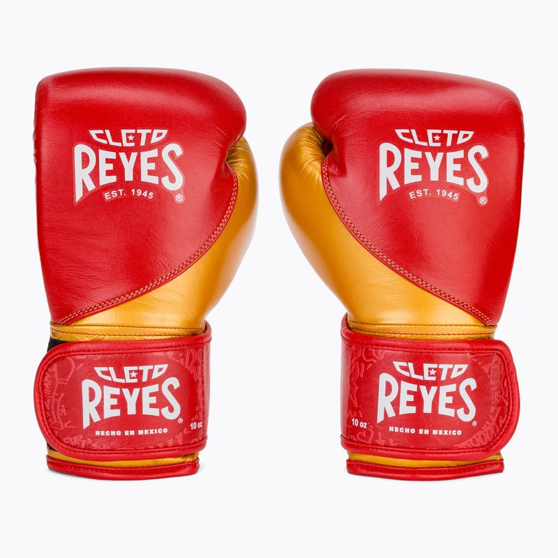 Boxerské rukavice Cleto Reyes High Precision Training Leather red/gold 2