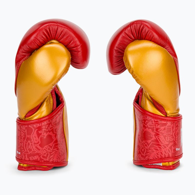 Boxerské rukavice Cleto Reyes High Precision Training Leather red/gold 4