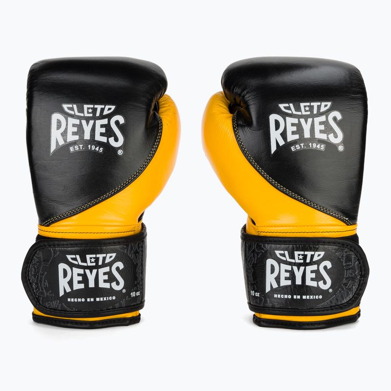 Boxerské rukavice Cleto Reyes High Precision Training Leather black/yellow 2
