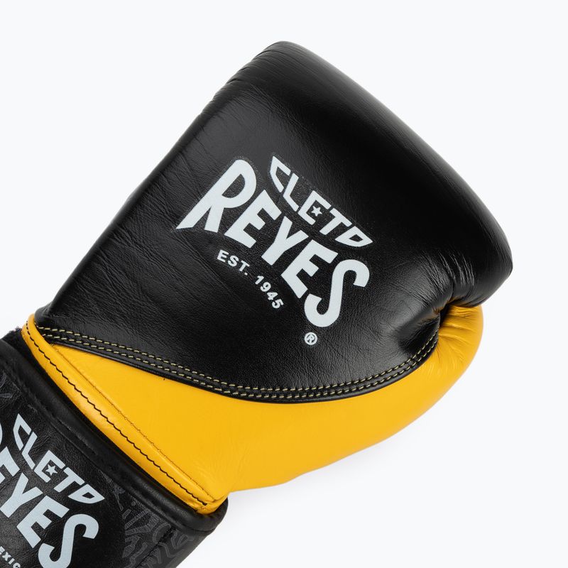 Boxerské rukavice Cleto Reyes High Precision Training Leather black yellow 5