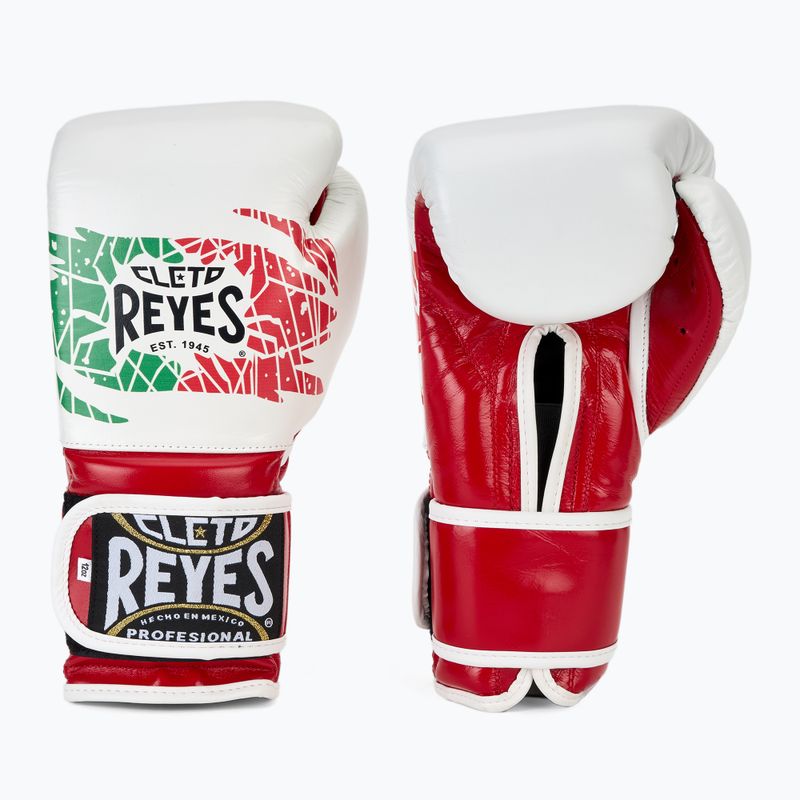 Boxerské rukavice Cleto Reyes Velcro Sparring red/white green red 3