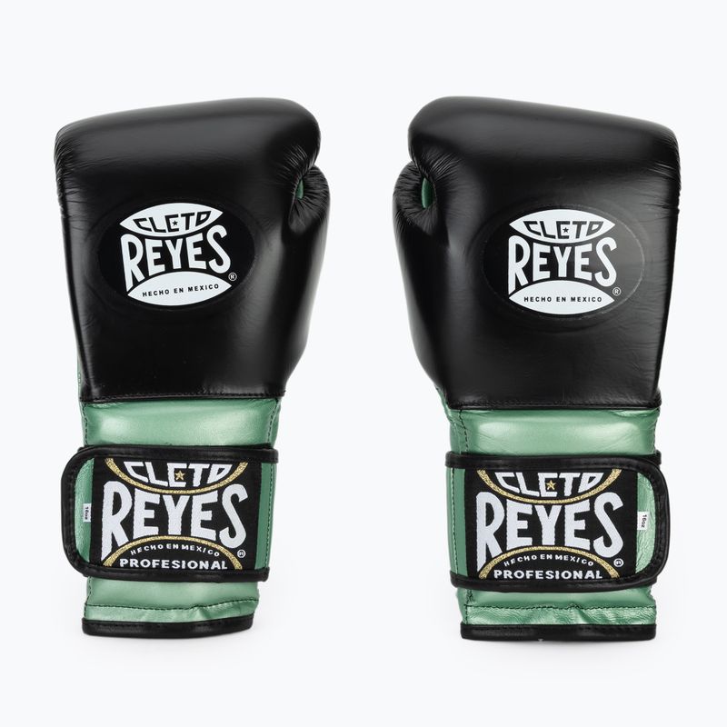 Boxerské rukavice Cleto Reyes Boxing Gloves With Hook green metallic / black 2