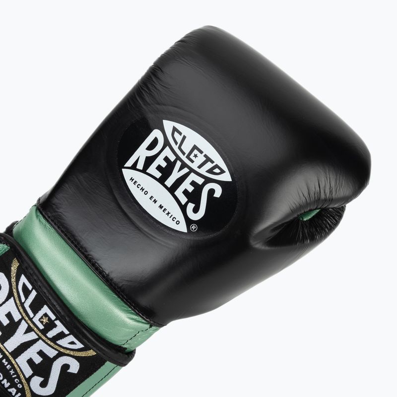 Boxerské rukavice Cleto Reyes Boxing Gloves With Hook green metallic / black 5