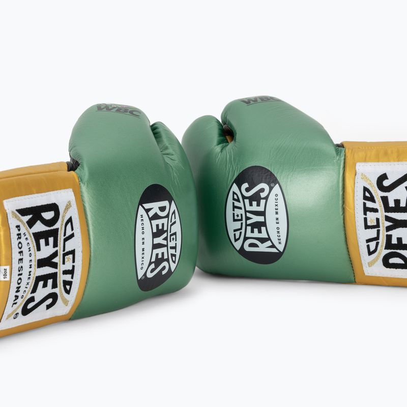 Boxerské rukavice Cleto Reyes Boxing Gloves creen metallic/gold 7