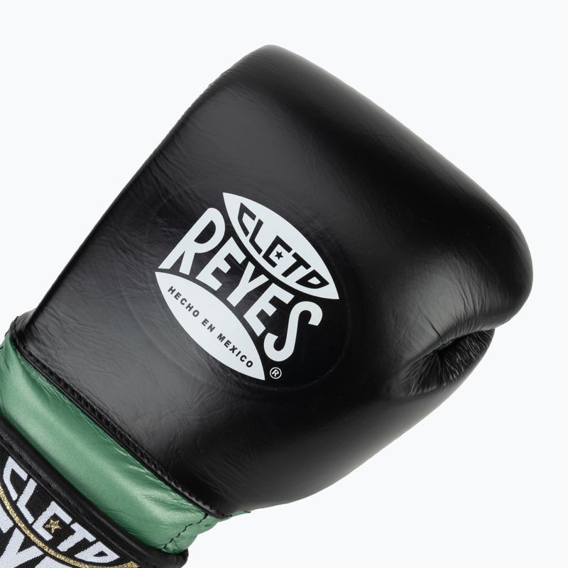 Boxerské rukavice Cleto Reyes Velcro Sparring green metallic/black 4