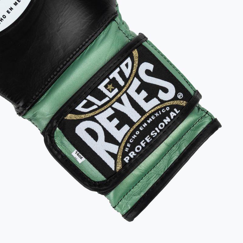 Boxerské rukavice Cleto Reyes Velcro Sparring green metallic/black 5