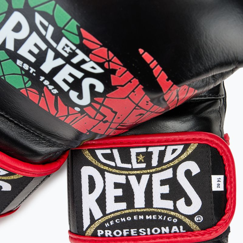 Boxerské rukavice Cleto Reyes Velcro Sparring black/red/white green red 5