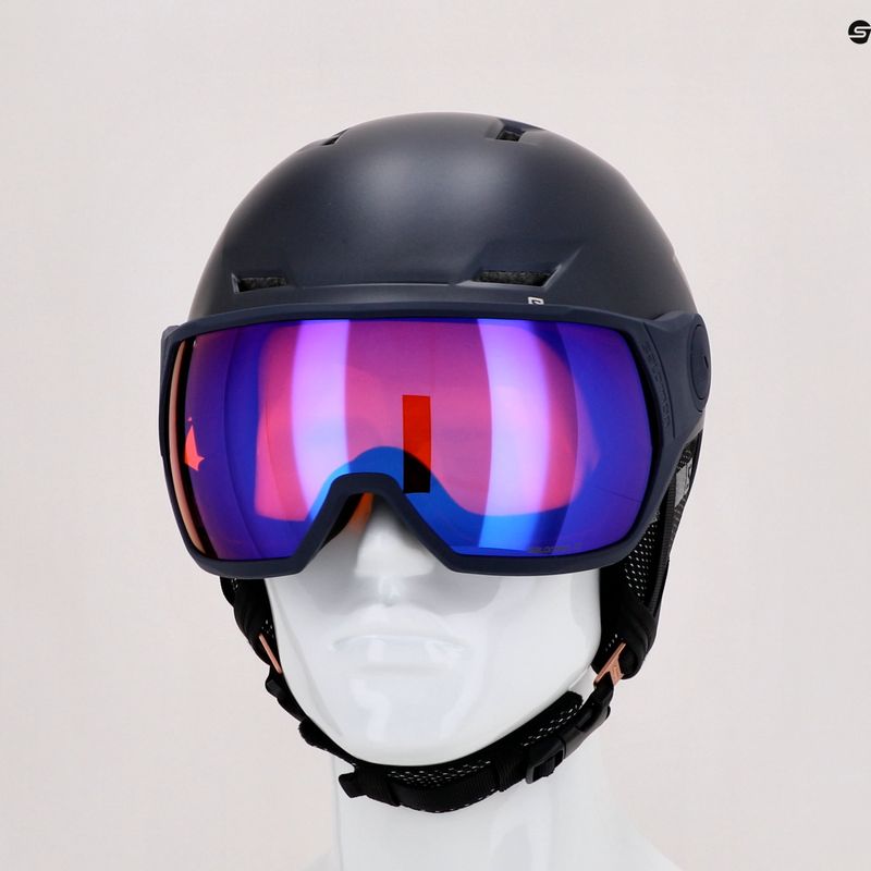 Dámska lyžiarska prilba Salomon Icon Lt Visor tmavomodrá L411998 9