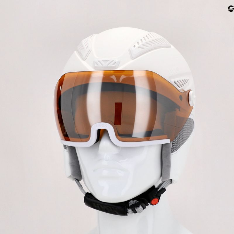 Dámska lyžiarska prilba UVEX Hlmt 600 visor white 56/6/236/50 9