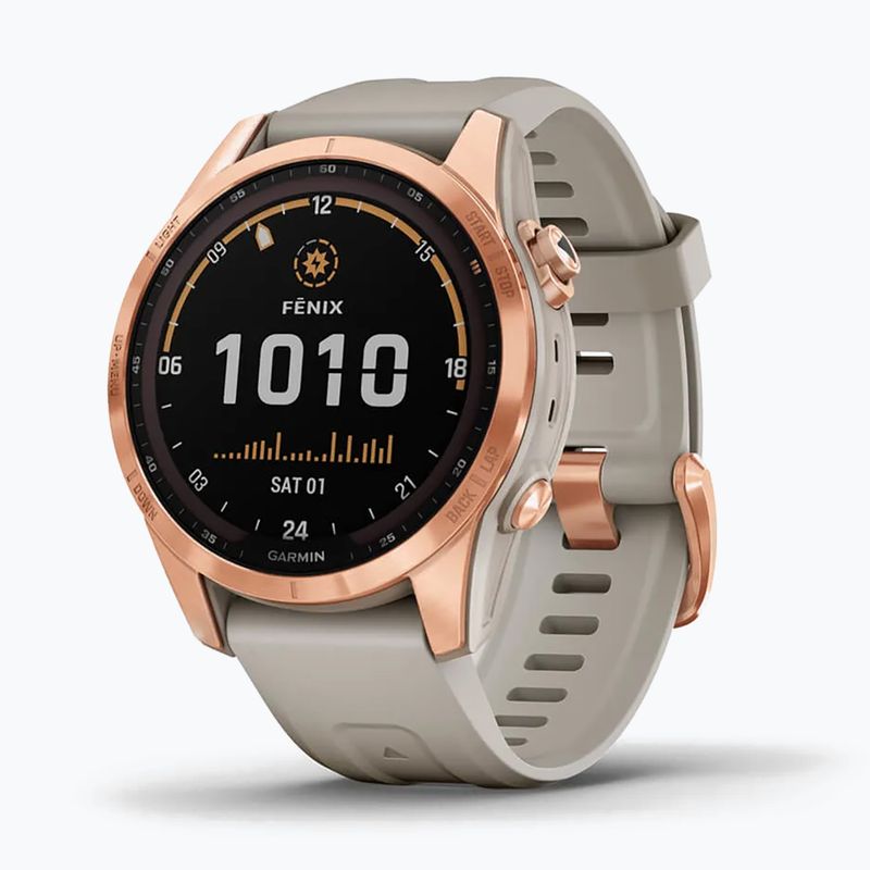Hodinky Garmin Fenix 7S Solar Hrm Elevate Ox gold 010-02539-11