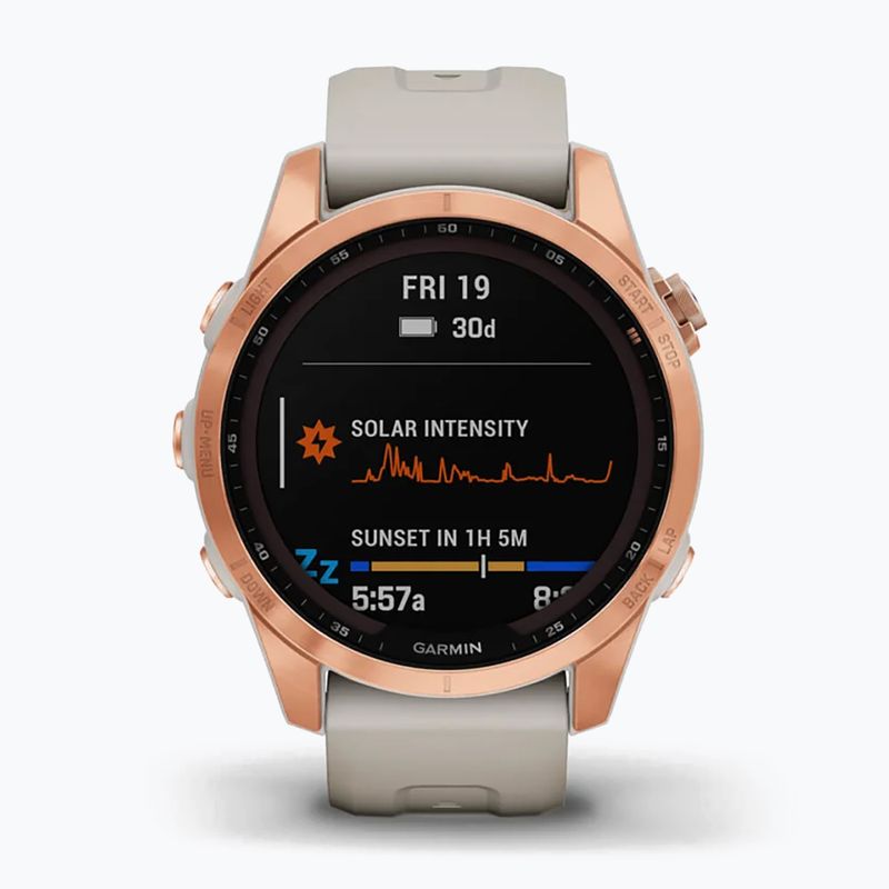 Hodinky Garmin Fenix 7S Solar Hrm Elevate Ox gold 010-02539-11 2