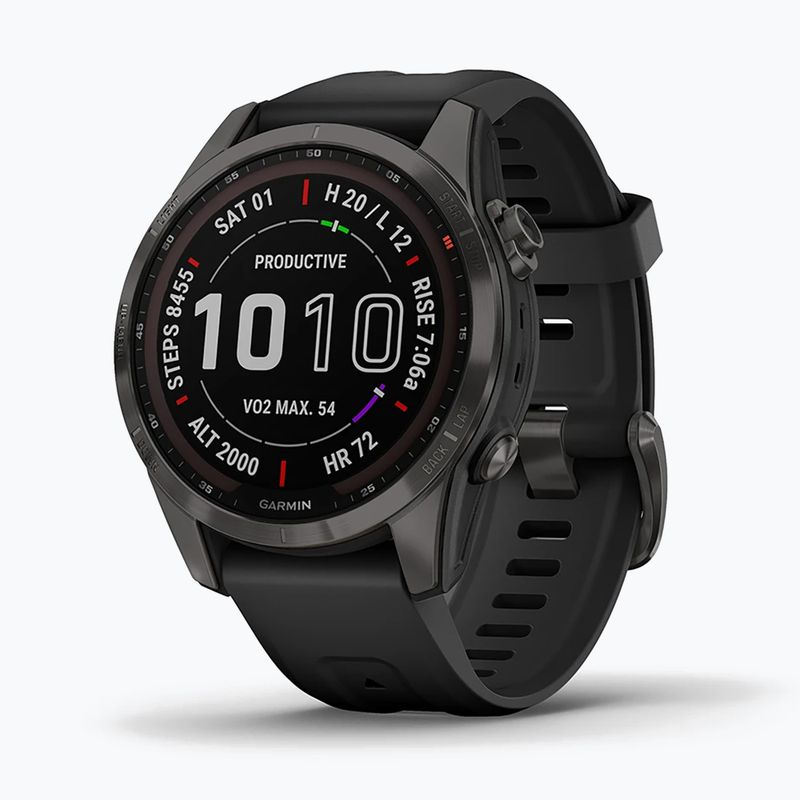 Hodinky Garmin Fenix 7S Sapphire Solar Hrm Elevate Ox black 010-02539-25