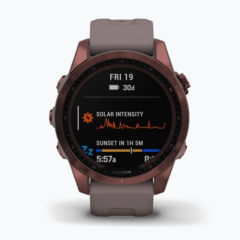 Hodinky Garmin Fenix 7S Sapphire Solar Hrm Elevate Ox hnedé 010-02539-29 2