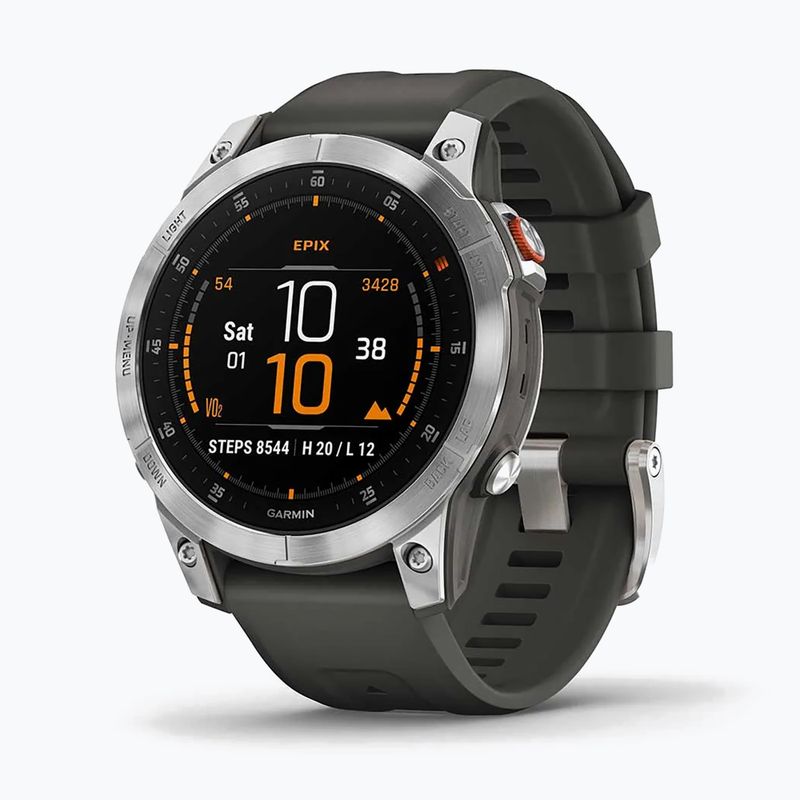 Hodinky Garmin Epix 2 Hrm Elevate Ox strieborné 010-02582-01