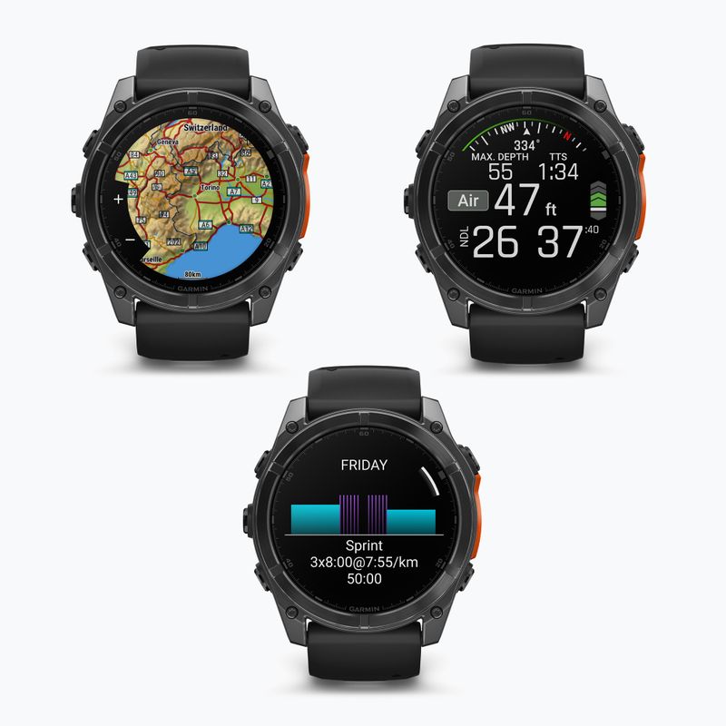 Hodinky Garmin Fenix 8 51 mm Amoled slate gray/black 8