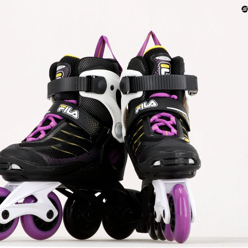 Detské kolieskové korčule FILA Wizy G black/yellow magenta 9