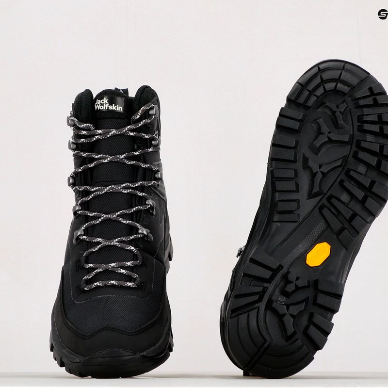 Jack Wolfskin pánske trekové topánky Rebellion Guide Texapore Mid black 4053791 10