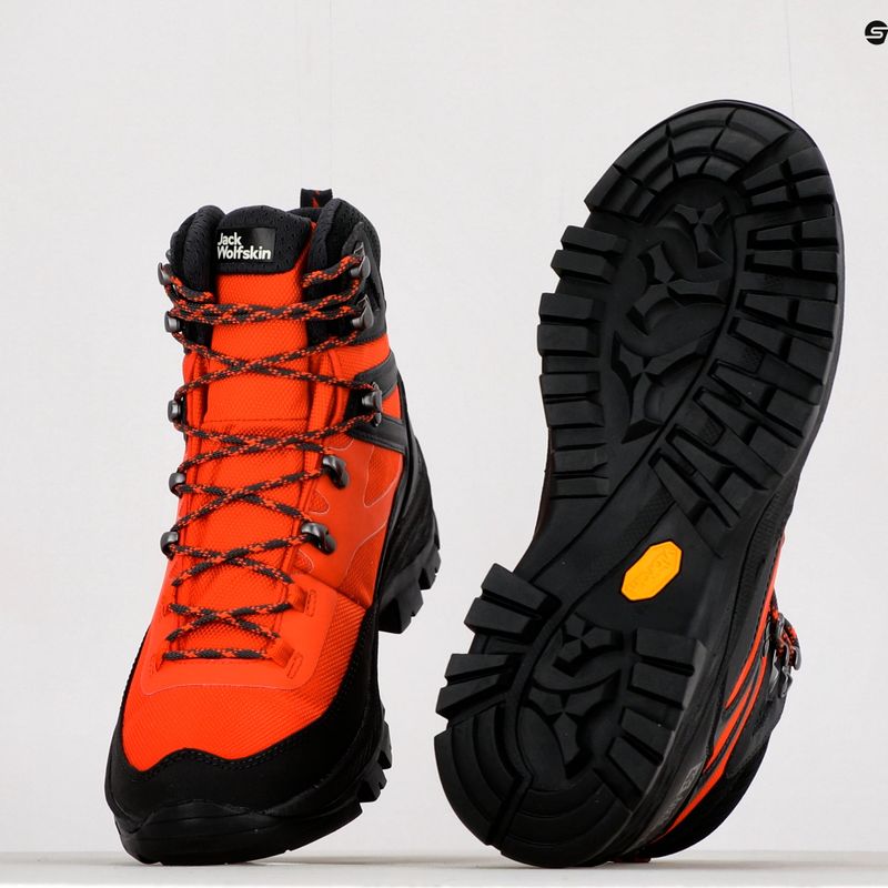 Jack Wolfskin pánske trekové topánky Rebellion Guide Texapore Mid orange 4053791 10