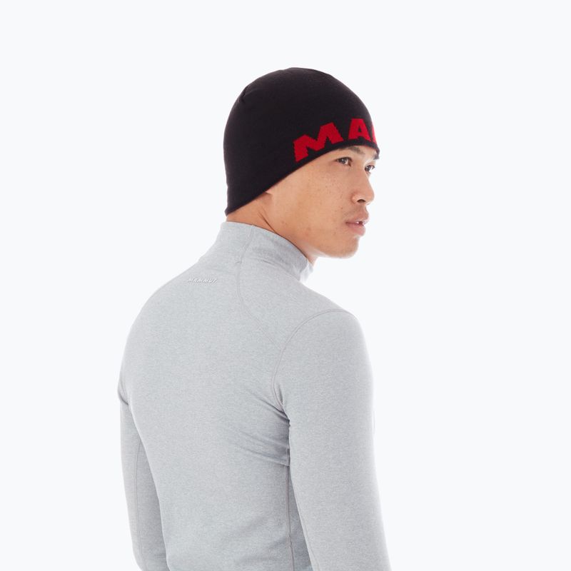 Mammut Logo zimná čiapka čierno-červená 1191-04891-0001-1 9