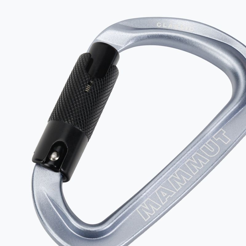Lezecká karabína Mammut Classic HMS Twistlock Plus light grey 3