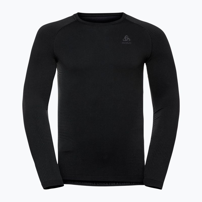 Pánsky termoaktívny longsleeve  ODLO Performance Warm Bl Top Crew Neck black keystyle 3