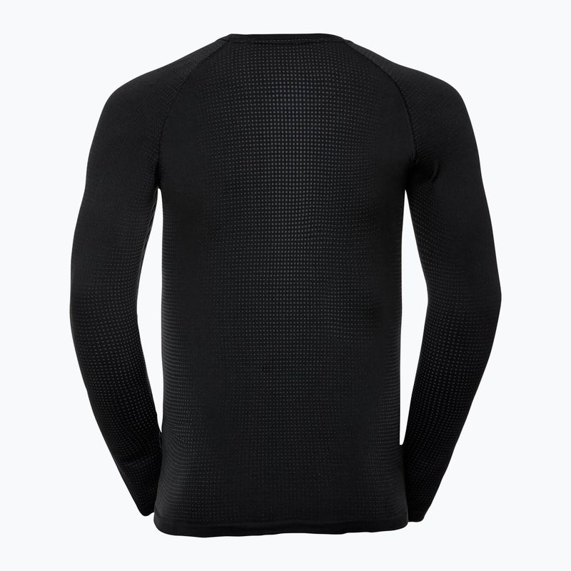 Pánsky termoaktívny longsleeve  ODLO Performance Warm Bl Top Crew Neck black keystyle 4