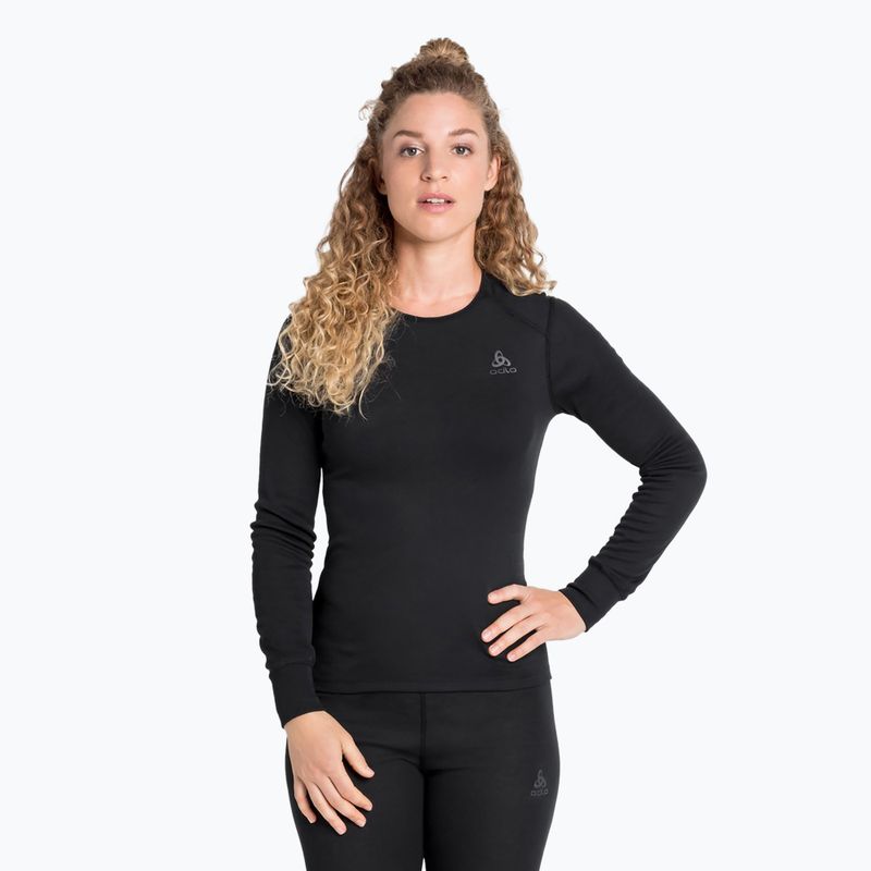 Dámska termoakčná mikina ODLO Active Warm Bl Top Crew Neck black