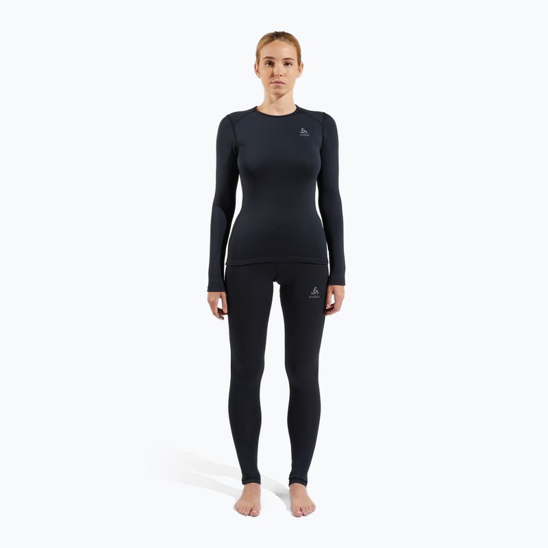 Dámska termoaktívna mikina ODLO Fundamentals Active Warm Bl Top Crew Neck black 2