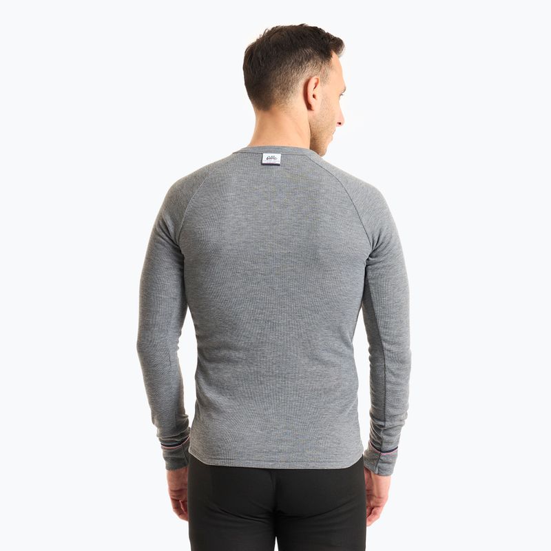 Pánska termoakčná mikina ODLO Active Warm Originals Bl Top Crew Neck odlo steel grey melange 2