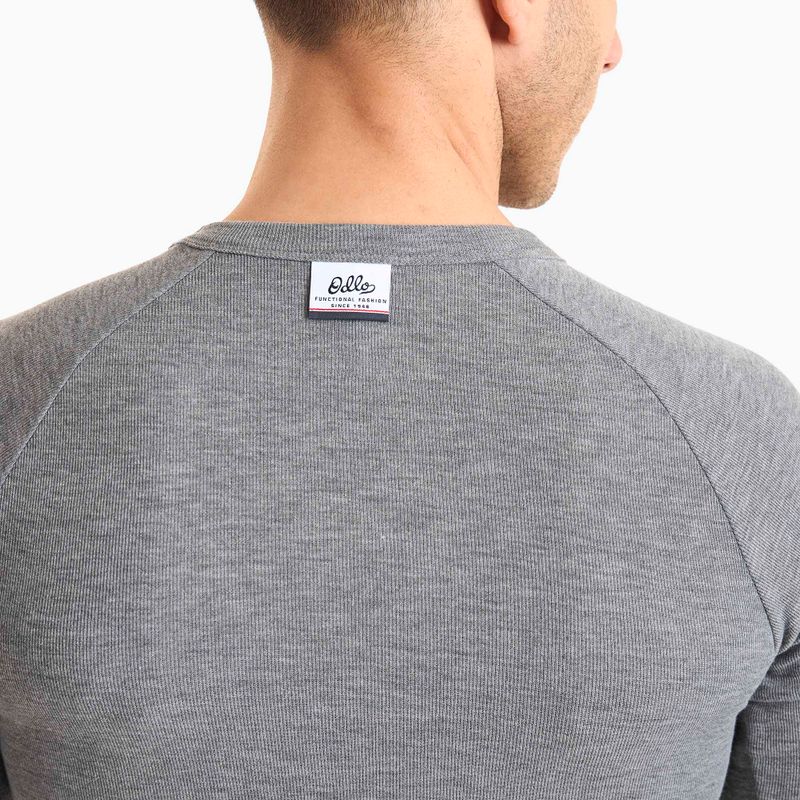 Pánska termoakčná mikina ODLO Active Warm Originals Bl Top Crew Neck odlo steel grey melange 4