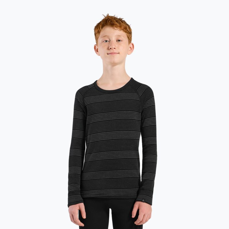 Detské termoprádlo ODLO Active Warm Eco Long black/grey melange 2