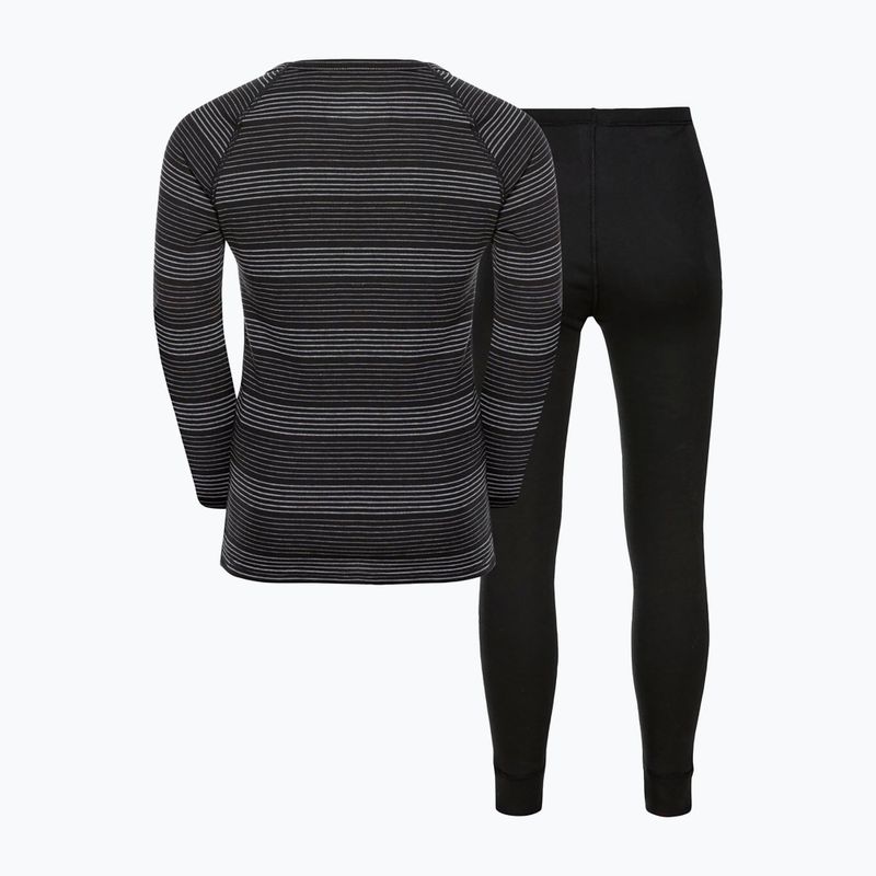 Detské termoprádlo ODLO Active Warm Eco Long black/grey melange 2