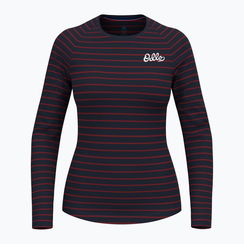 Dámska termoakčná mikina ODLO Warm Originals Stripes Bl Top Crew Neck dark saphire 4