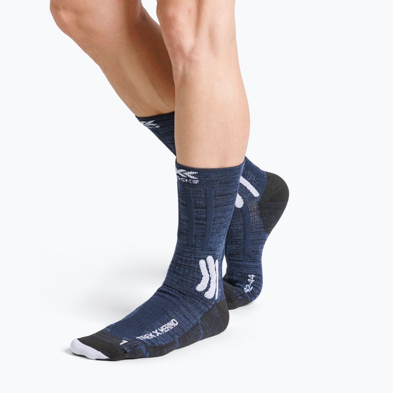 Dámske ponožky X-Socks Trek X Merino midnight blue/arctic white 4