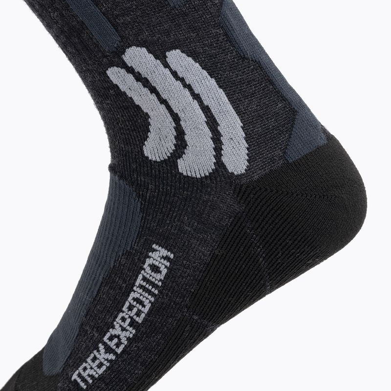 X-Socks Trek Expedition opal black/dolomite grey melange trekingové ponožky 3