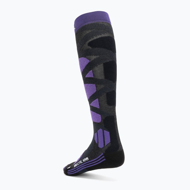 Lyžiarske ponožky X-Socks Ski Control 4.0 charcoal melange/purple 2