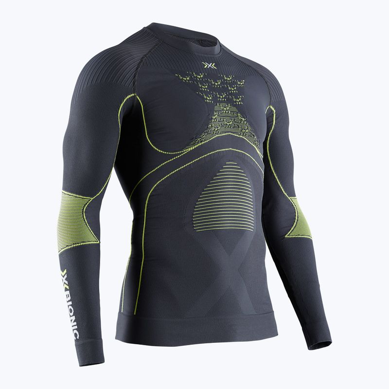 Pánska termoakčná mikina X-Bionic Energy Accumulator 4.0 charcoal/yellow