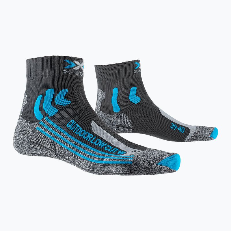 Ponožky X-Socks Trek Outdoor Low Cut anthracite/turquoise 2