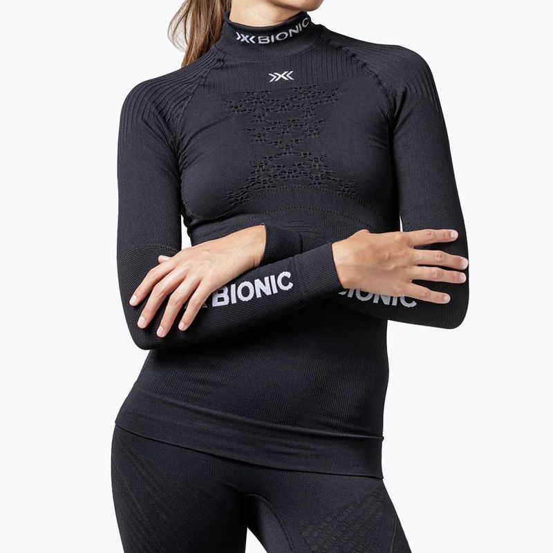 Dámska termo mikina X-Bionic Energy Accumulator 4.0 Turtle Neck opálová čierna/arktická biela