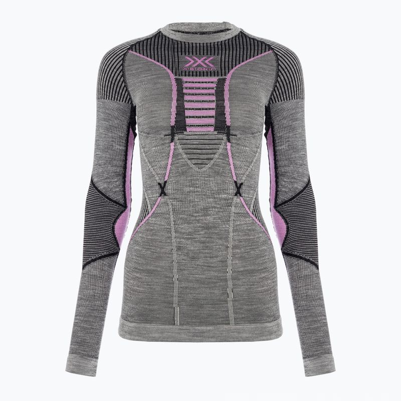 Dámska termo mikina X-Bionic Merino black/grey/magnolia