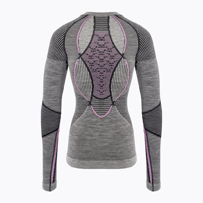 Dámska termo mikina X-Bionic Merino black/grey/magnolia 2