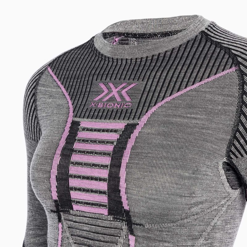 Dámska termoakčná mikina X-Bionic Merino black/grey/magnolia 3