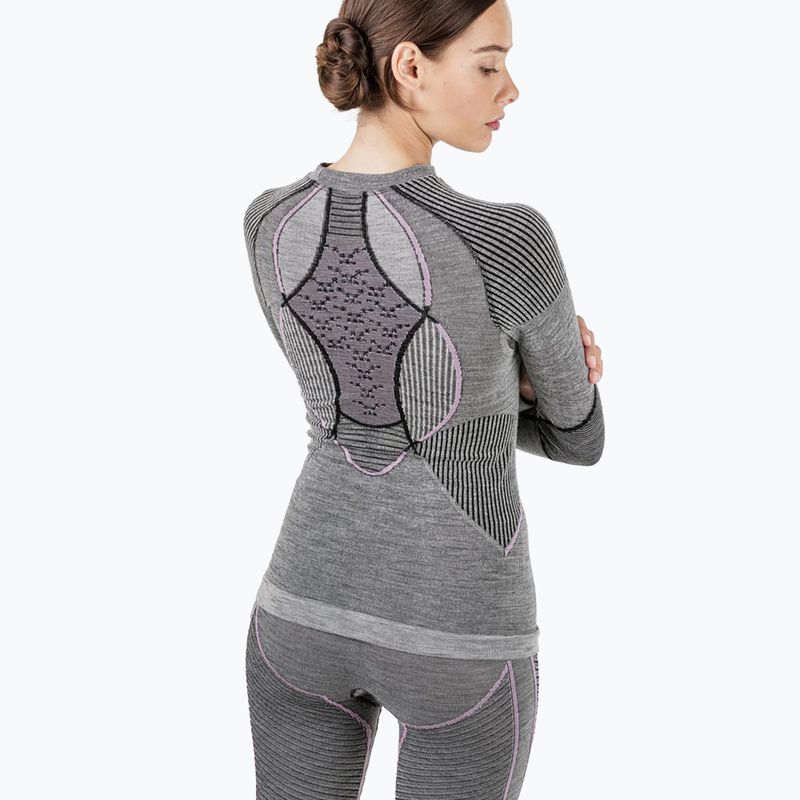 Dámska termoakčná mikina X-Bionic Merino black/grey/magnolia 5