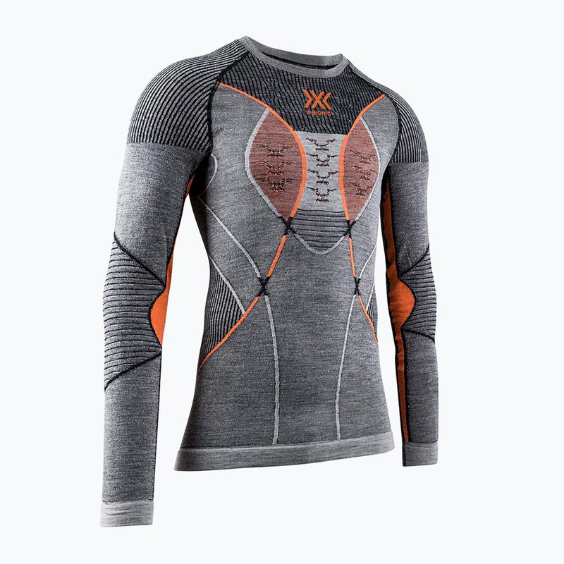 Pánska termo mikina X-Bionic Merino black/grey/orange