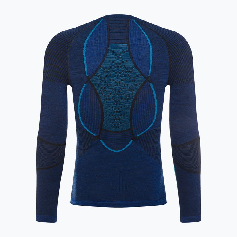 Pánska termálna mikina X-Bionic Merino dark ocean/sky blue 3