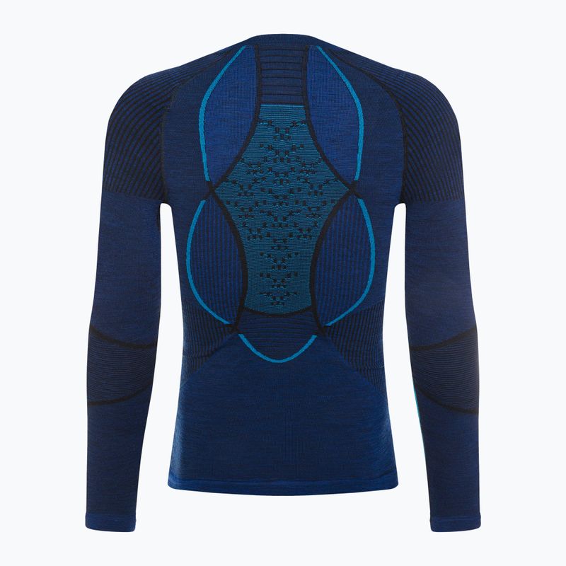 Pánska termoakčná mikina X-Bionic Merino dark ocean/sky blue 3