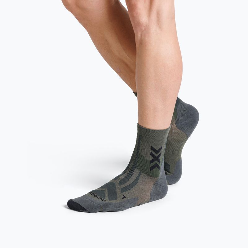 Ponožky X-Socks Hike Discover Ankle dark sage/black 2